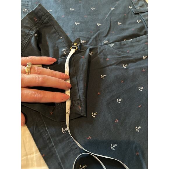 Magellan Womens Outdoor Shorts NWT Navy Blue American Anchor Print Casual 14 - Picture 4 of 7